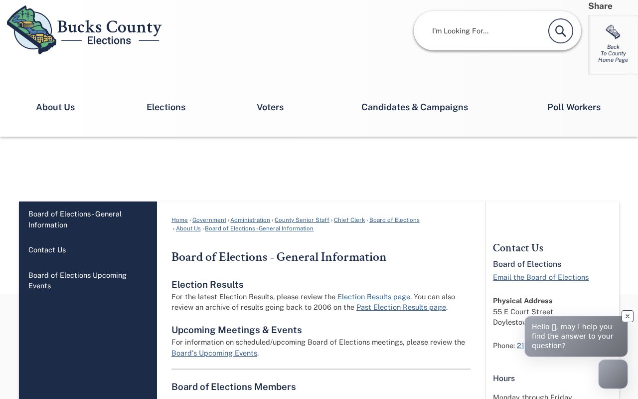 Northampton Township neighbors official Bucks County elections information