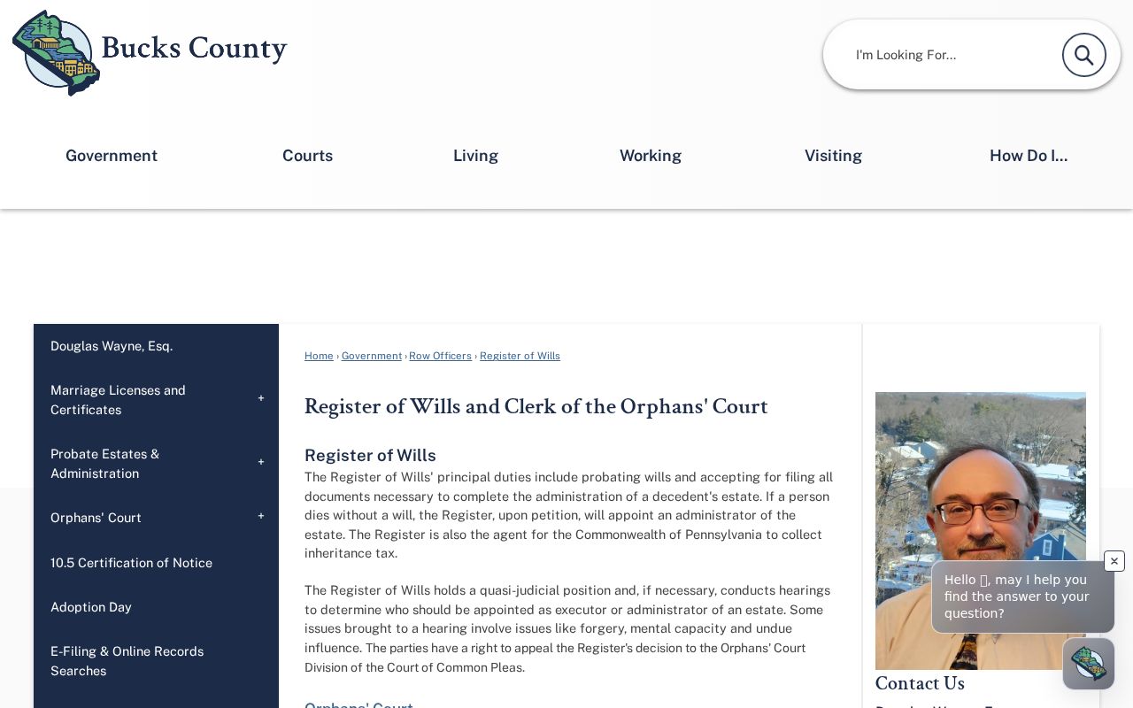 Northampton Township previous residents probate research at Bucks County Register of Wills